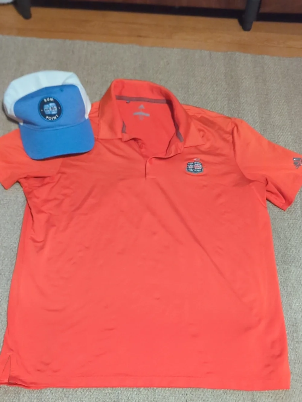 Mens Rum Point Golf Club Hat And Polo Size Large